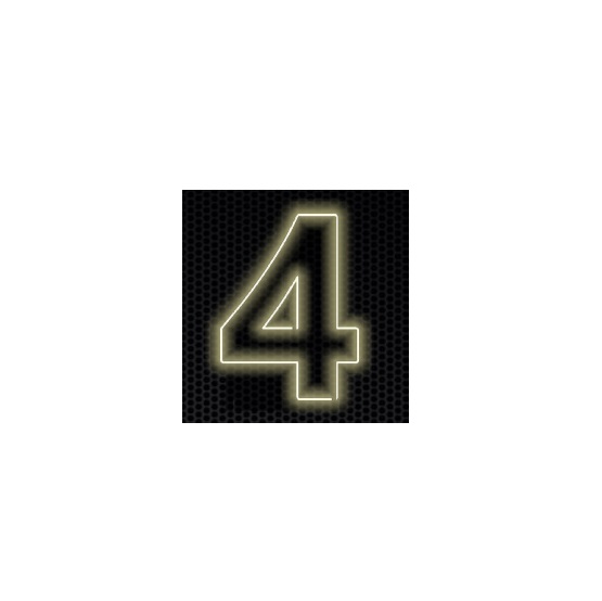 Letreiro Led Nº 4 - Fittà Decor