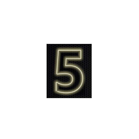 Letreiro Led Nº 5 - Fittà Decor