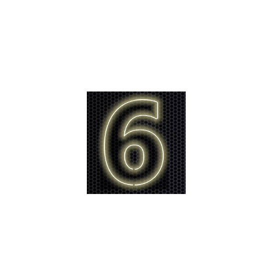 Letreiro Led Nº 6 - Fittà Decor