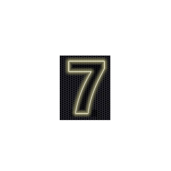 Letreiro Led Nº 7 - Fittà Decor